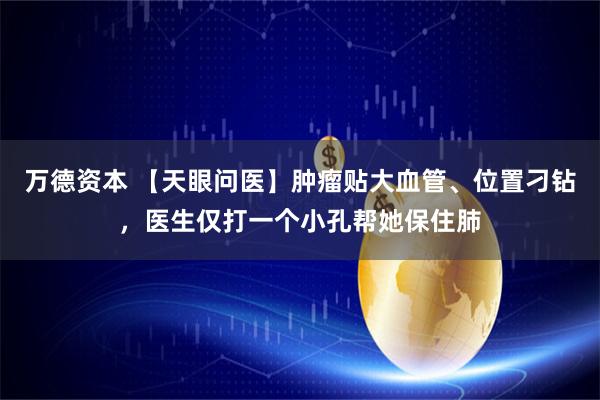 万德资本 【天眼问医】肿瘤贴大血管、位置刁钻，医生仅打一个小孔帮她保住肺